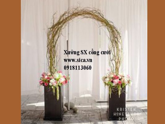 Cổng cưới mang phong cánh mọc đẹp