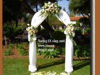 Cổng hoa cưới bằng vải
