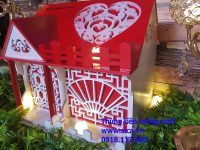 Thùng tiền cưới hỏi ngôi nhà một tầng màu đỏ giá rẻ