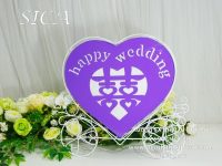Thùng tiền trái tim màu tím giá rẻ