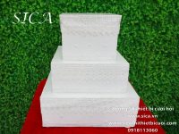 Thùng tiền cưới hỏi bánh kem vuông