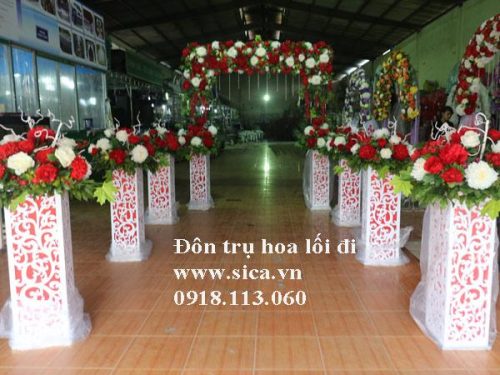 Bộ đôn trụ hoa lối đi trang trí đẹp giá rẻ