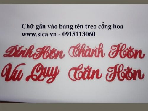 Thiết kế mẫu chữ tân hôn vu quy đẹp