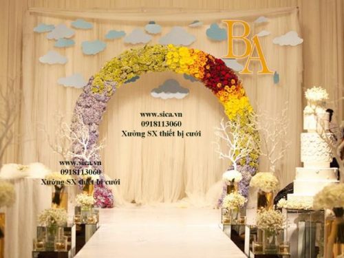 Mua cổng hoa trang trí sân khấu đám cưới