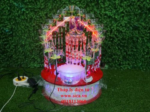 Mẫu tháp ly rượu sâm banh 17 ly đẹp rẻ