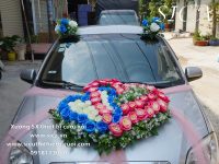 Kết hoa trang trí xe cô dâu mẫu mới