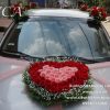 Thiết kế hoa trái tim cho xe cô dâu giá rẻ